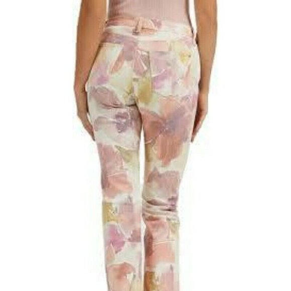 NWT GUESS GIRLY SEQUIN METRO FLOWER SKINNY JEANS W 25 - Picture 4 of 13